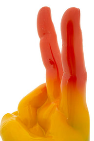 Dekofigur Hand Victory Regenbogen – Skulptur Deko