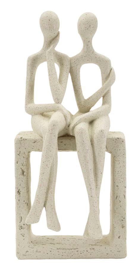 Stons Paar Creme – Skulptur Deko