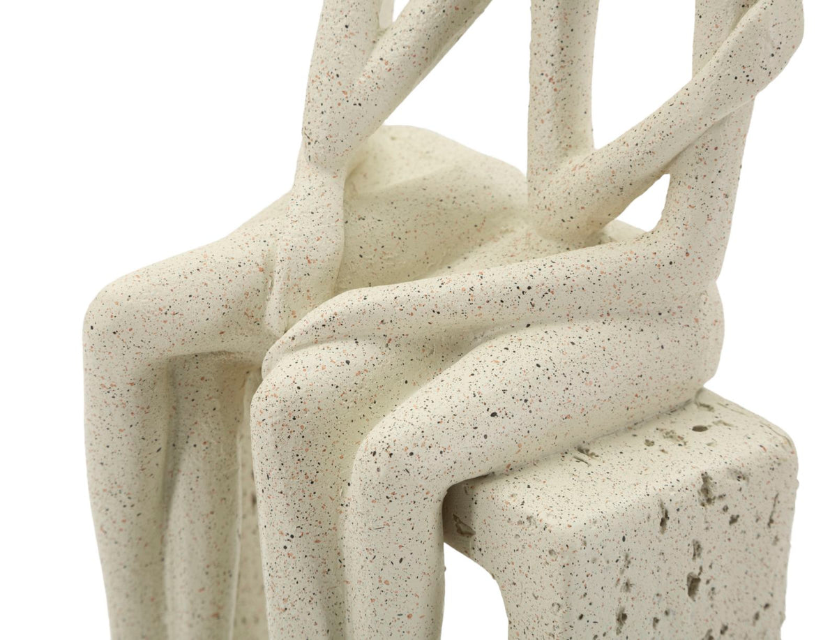 Stons Paar Creme – Skulptur Deko