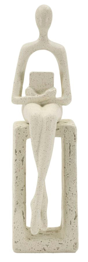 Stons Figur Creme – Skulptur Deko