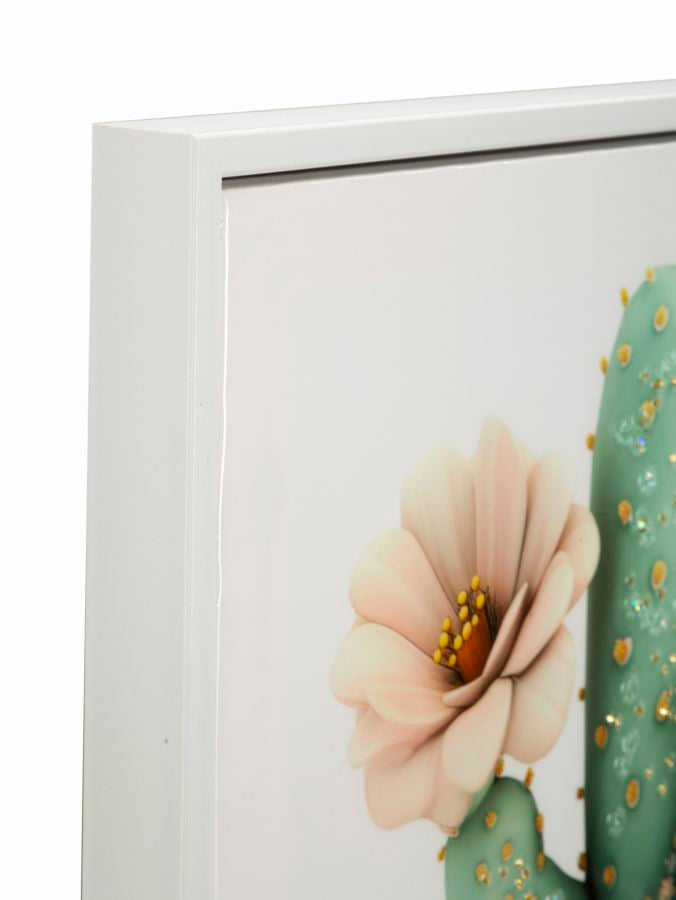 Wandbild Kaktus 40 cm – Leinwandbild Deko