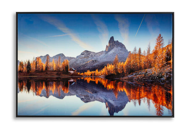 Wandbild See Berge 60 cm – Leinwandbild Deko