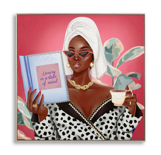 Wandbild Frau 82 cm B – Leinwandbild Deko