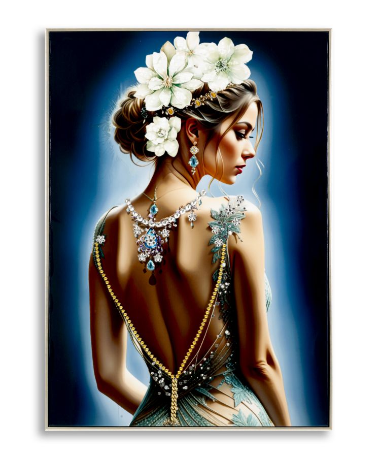 Wandbild Isabel Blumen 102 cm A – Leinwandbild Deko