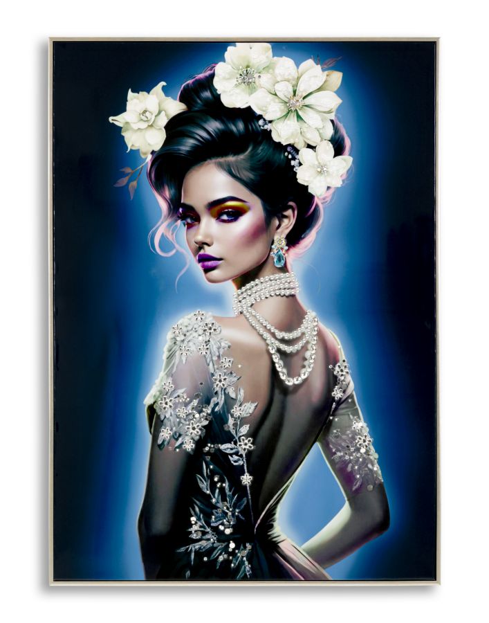 Wandbild Isabel Blumen 102 cm B – Leinwandbild Deko