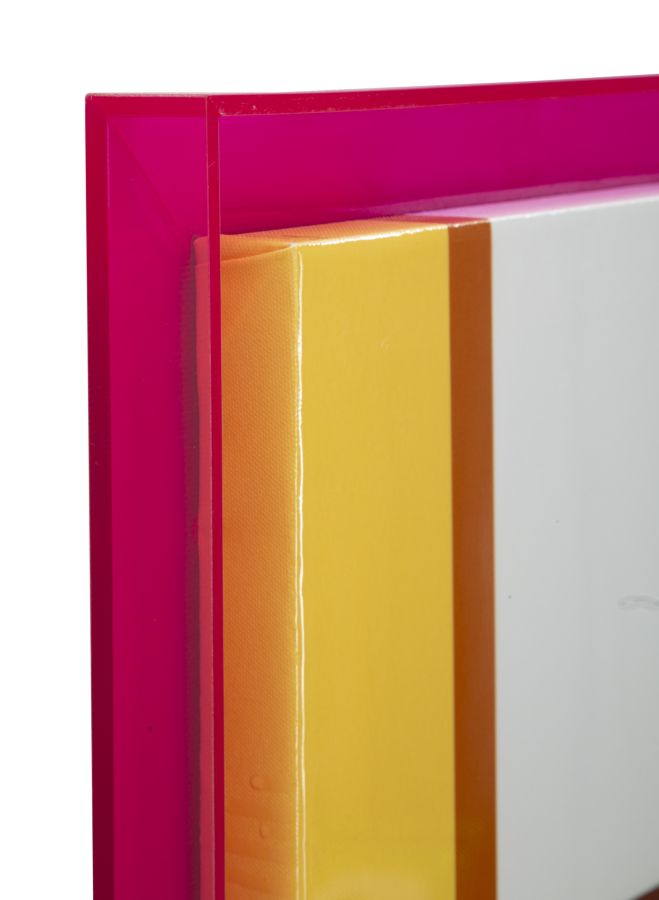 Wandbild Acryl Linien 80 cm – Leinwandbild Deko