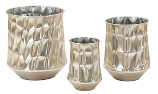 Blumenvase Silber 3er Set 38,5 cm