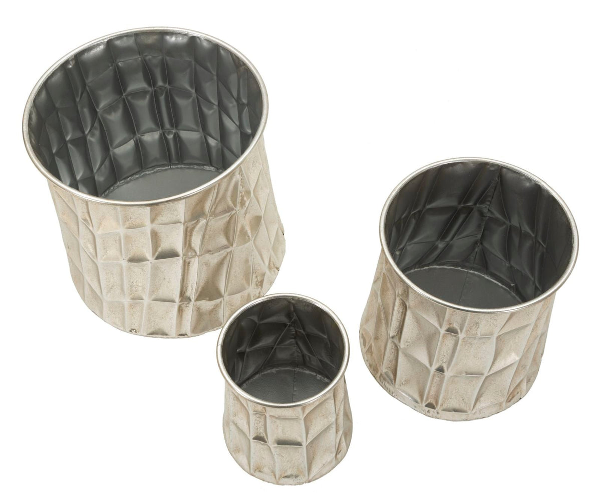 Blumenvase Silber 3er Set 38,5 cm