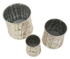 Blumenvase Silber 3er Set 38,5 cm