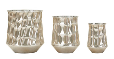 Blumenvase Silber 3er Set 38,5 cm