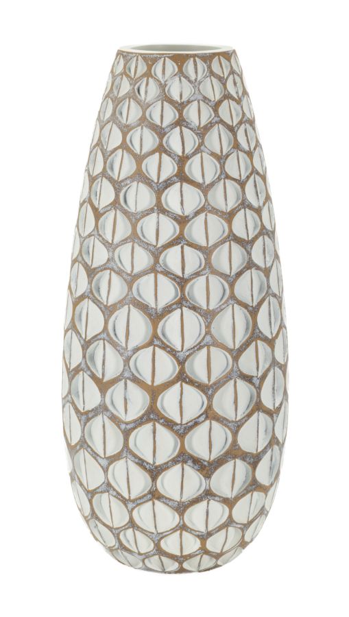 Blumenvase Tibet Weiß – Dekovase