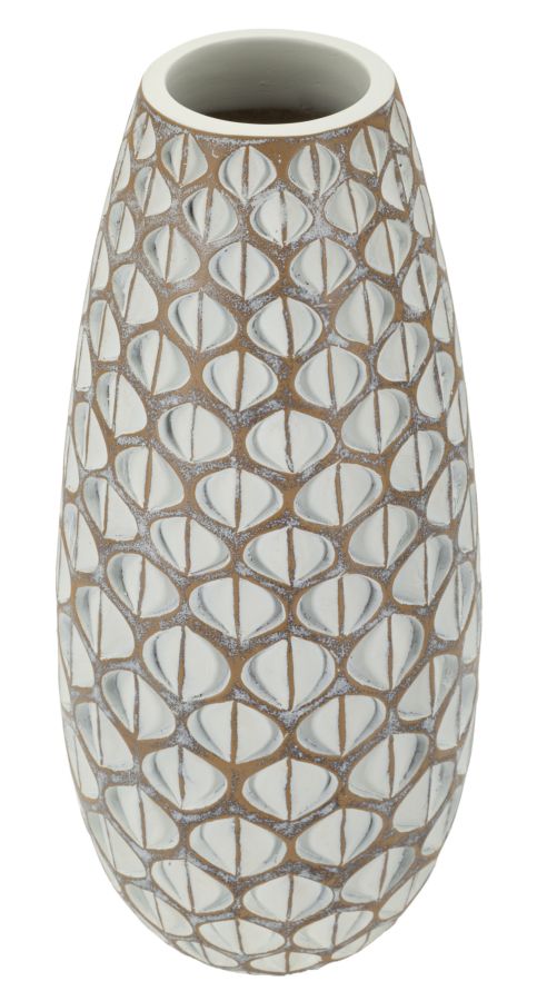 Blumenvase Tibet Weiß – Dekovase
