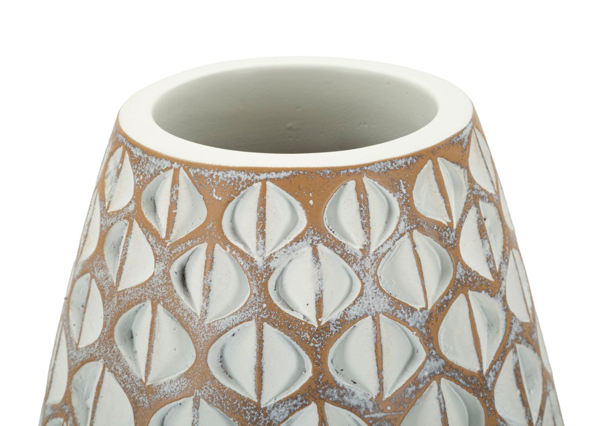 Blumenvase Tibet Weiß – Dekovase