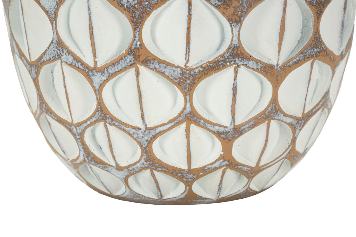 Blumenvase Tibet Weiß – Dekovase