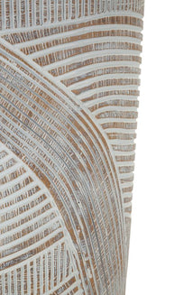 Blumenvase Holzoptik Weiß 55 cm
