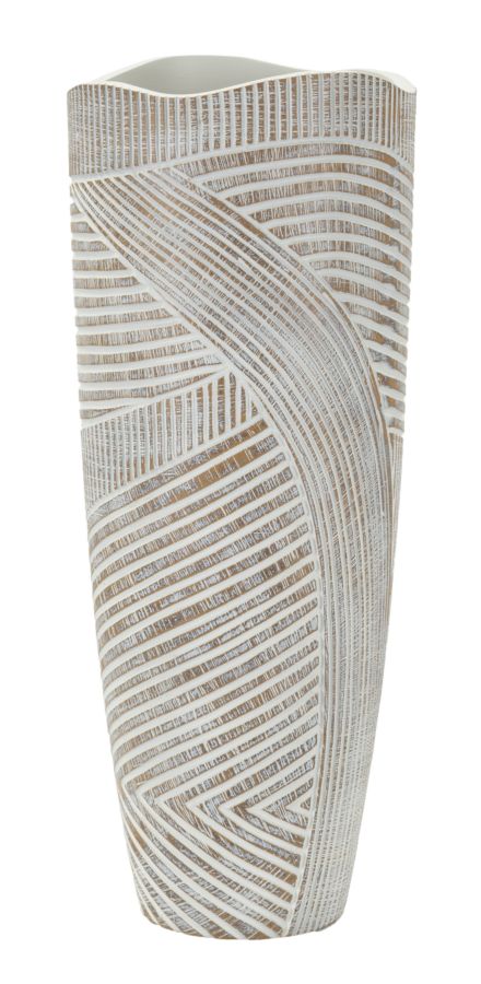 Blumenvase Woody Weiß – Dekovase