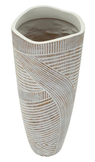Blumenvase Woody Weiß – Dekovase