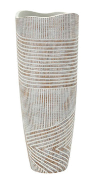 Blumenvase Woody Weiß – Dekovase