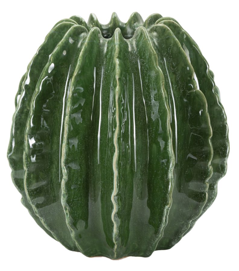 Blumenvase Kaktus Grün 24,5 cm – Dekovase