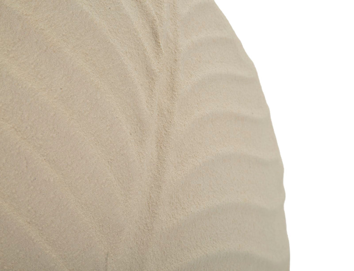Vase Dune Sandoptik Creme Rund – Blumenvase Deko