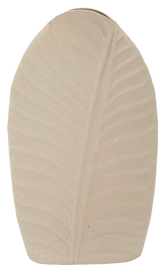 Vase Dune Blattstruktur Creme Klein – Blumenvase Deko