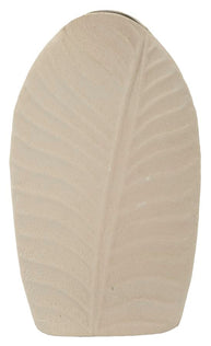 Vase Dune Blattstruktur Creme Klein – Blumenvase Deko