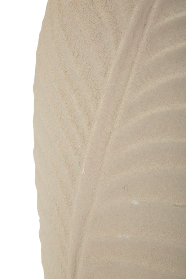 Vase Dune Blattstruktur Creme Klein – Blumenvase Deko