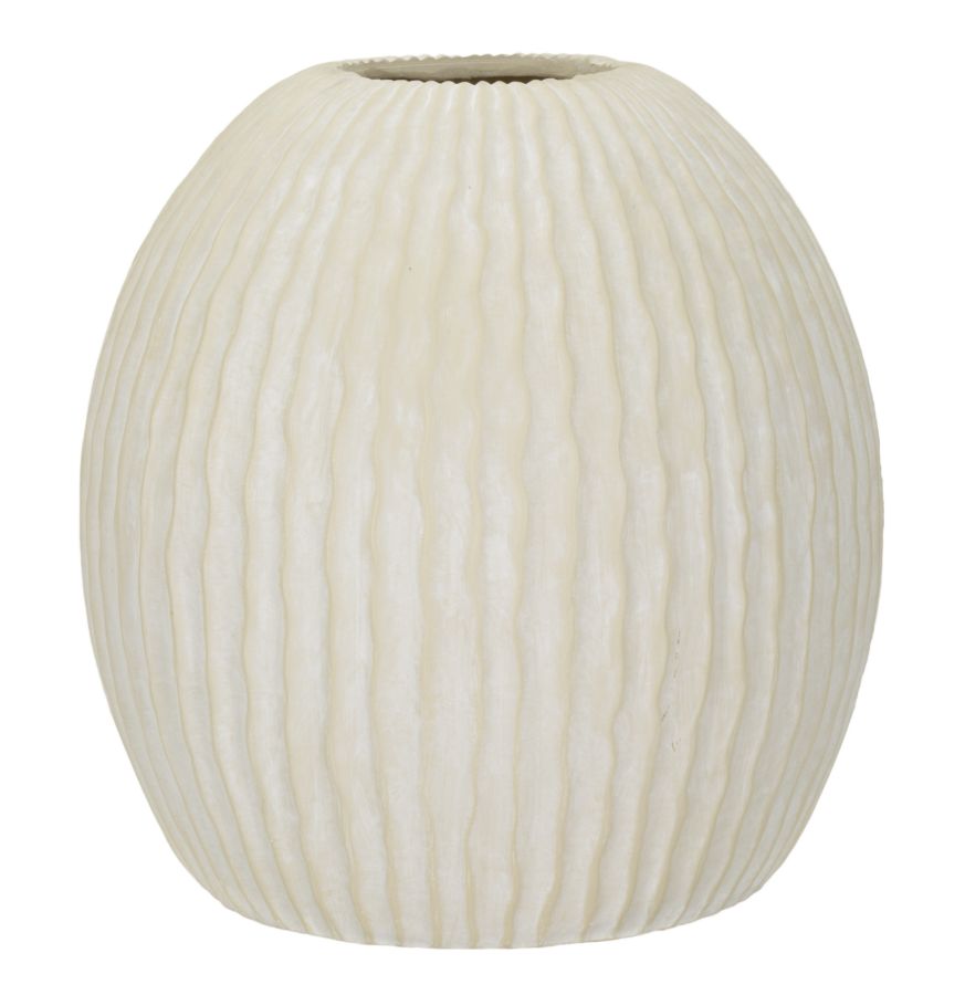 Blumenvase Eiszapfen Creme 38 cm