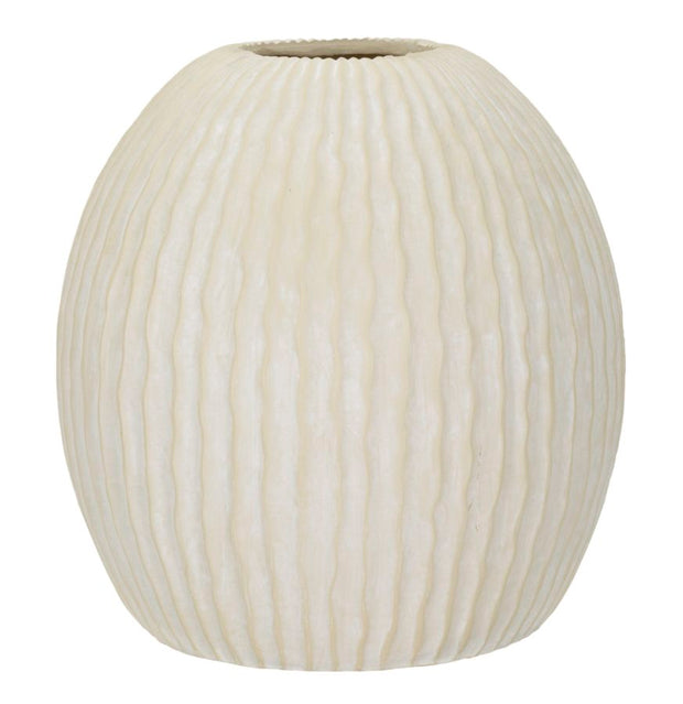 Blumenvase Eiszapfen Creme 38 cm