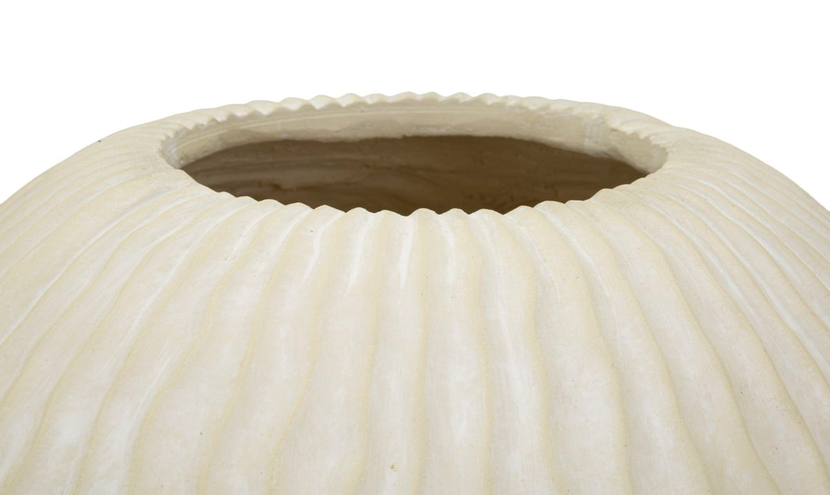 Blumenvase Eiszapfen Creme 38 cm