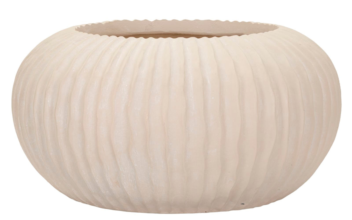 Blumenvase Nebel Creme 18 cm