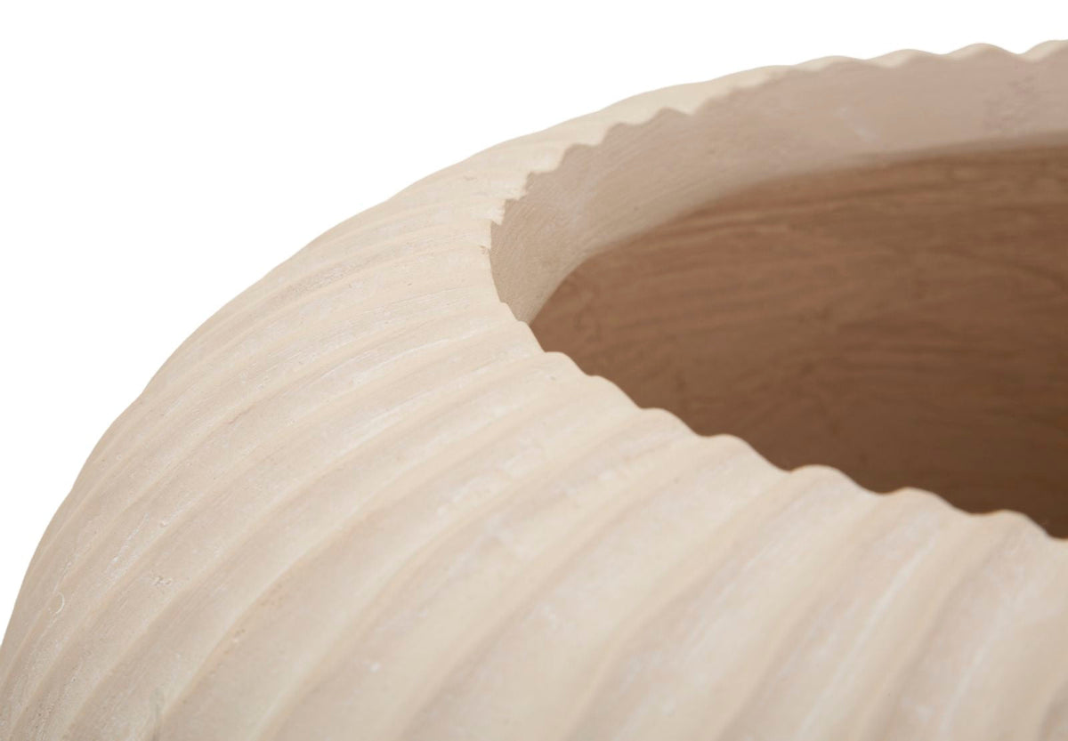 Blumenvase Nebel Creme 18 cm