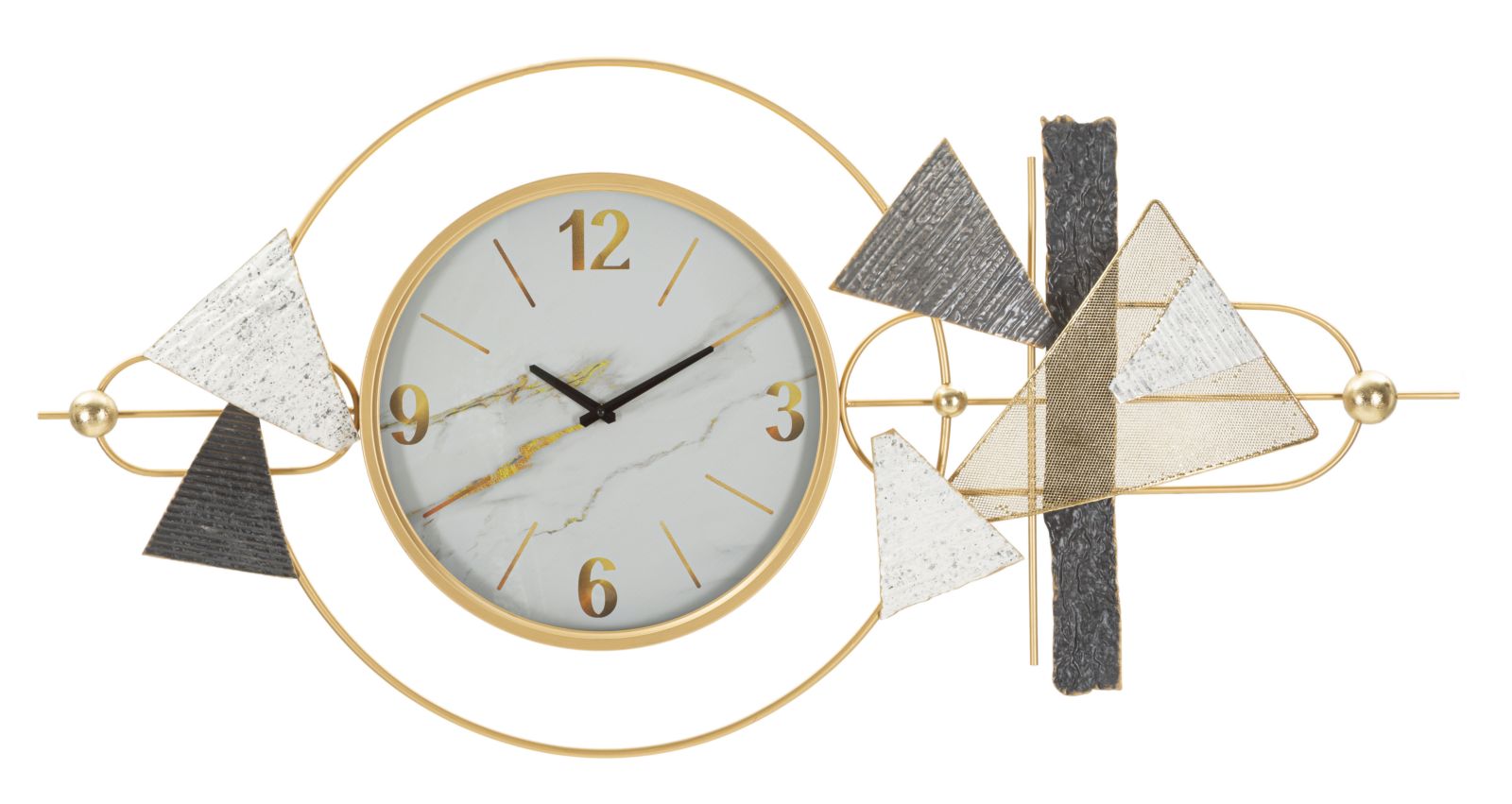 Wanduhr Geometrisch Bunt 60 cm – Uhr Wohnzimmer