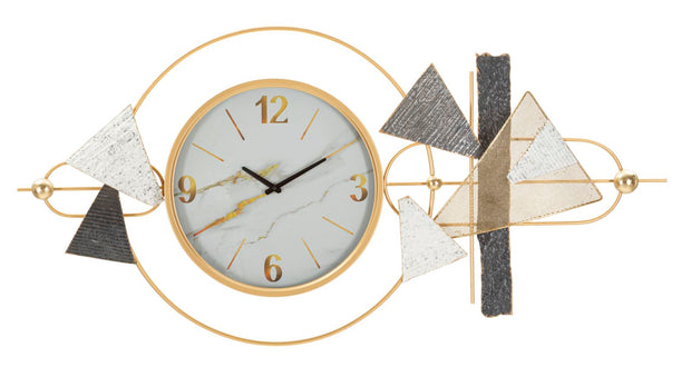 Wanduhr Geometrisch Bunt 60 cm – Uhr Wohnzimmer