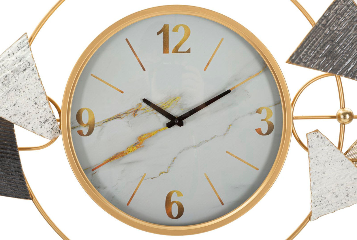 Wanduhr Geometrisch Bunt 60 cm – Uhr Wohnzimmer