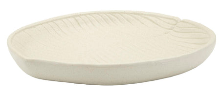 Dekotablett Stons Creme Oval – Serviertablett