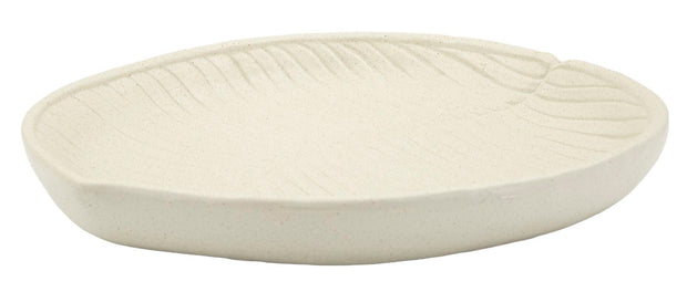 Dekotablett Stons Creme Oval – Serviertablett