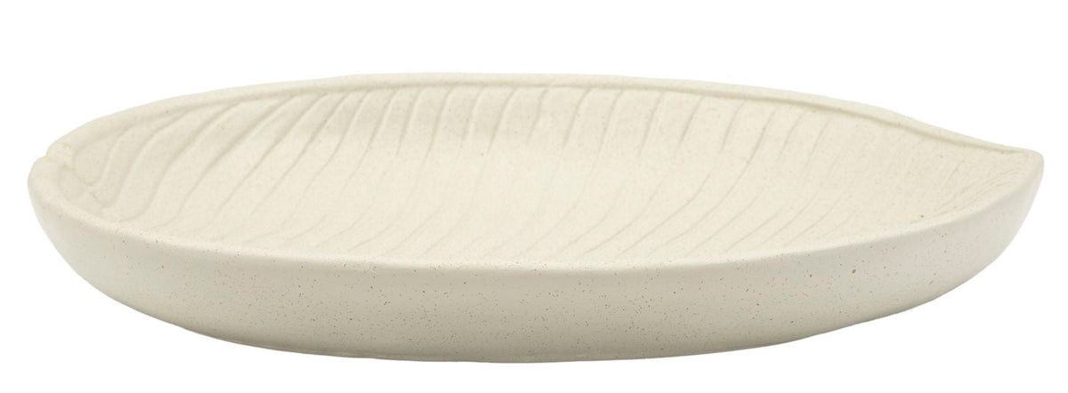 Dekotablett Stons Creme Oval – Serviertablett