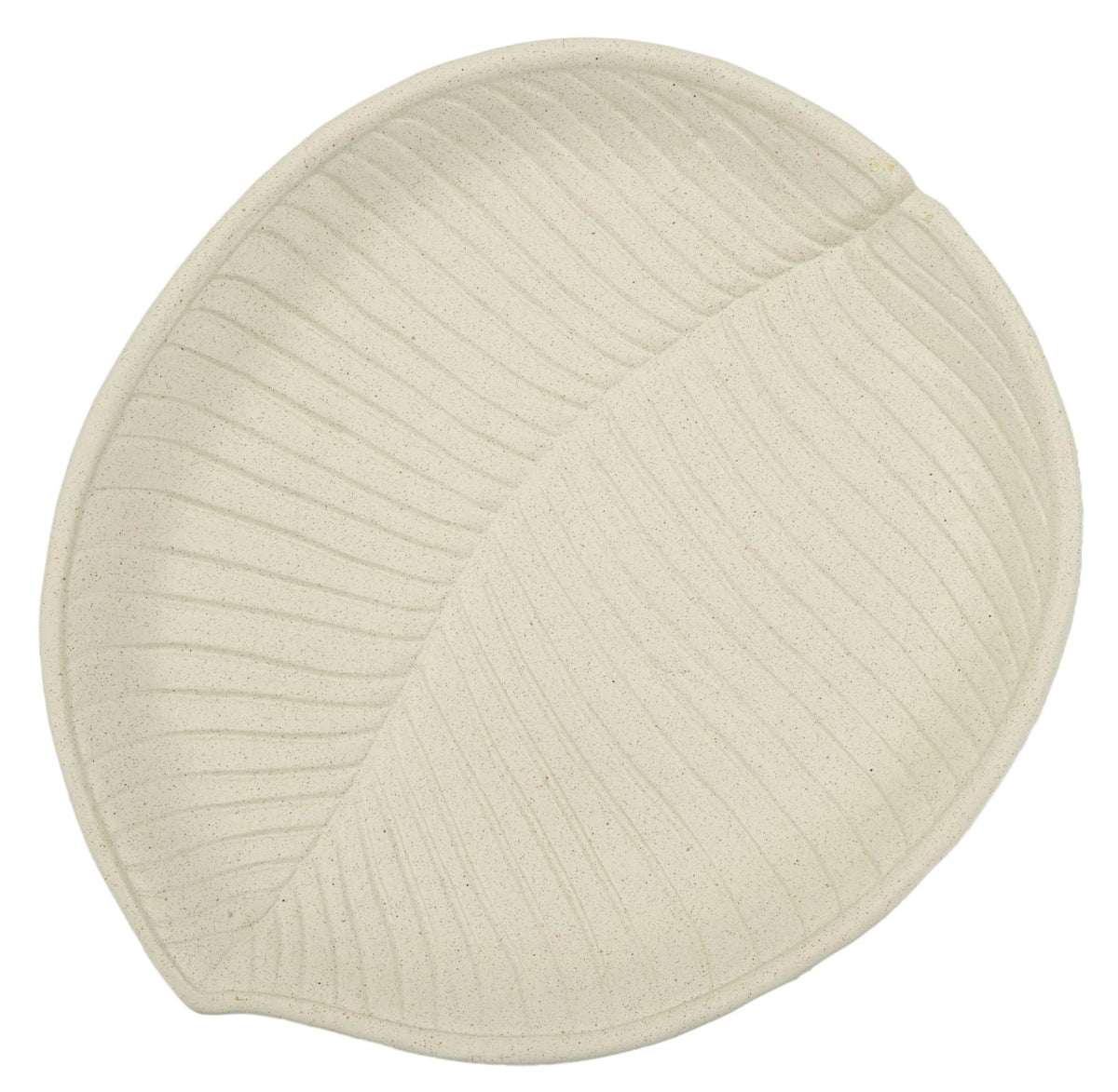 Dekotablett Stons Creme Oval – Serviertablett