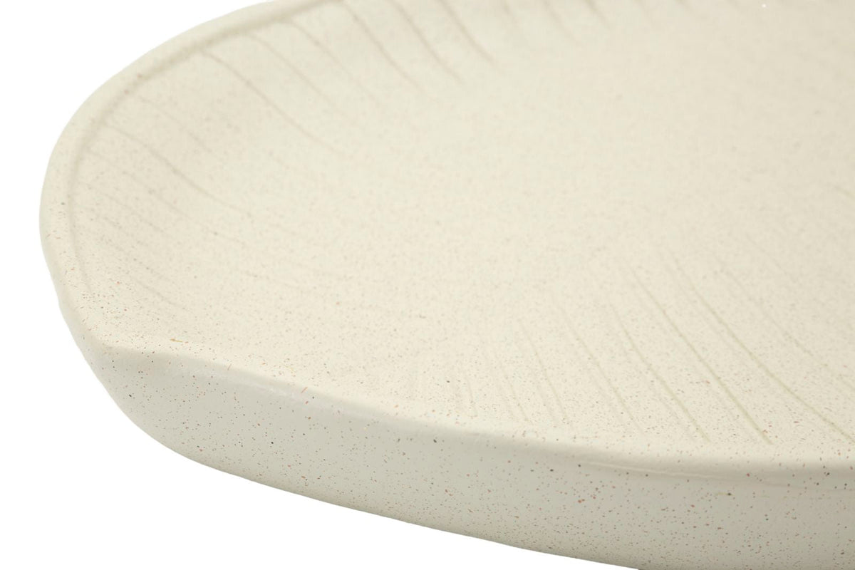 Dekotablett Stons Creme Oval – Serviertablett