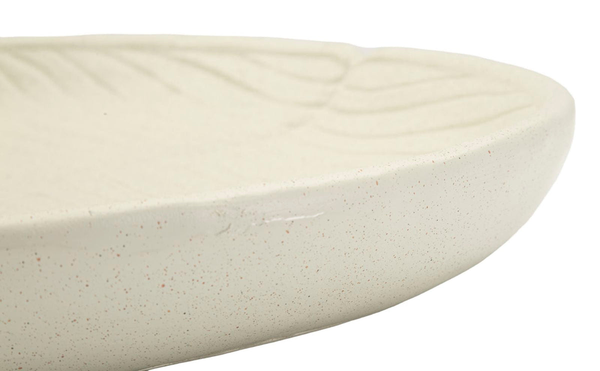 Dekotablett Stons Creme Oval – Serviertablett