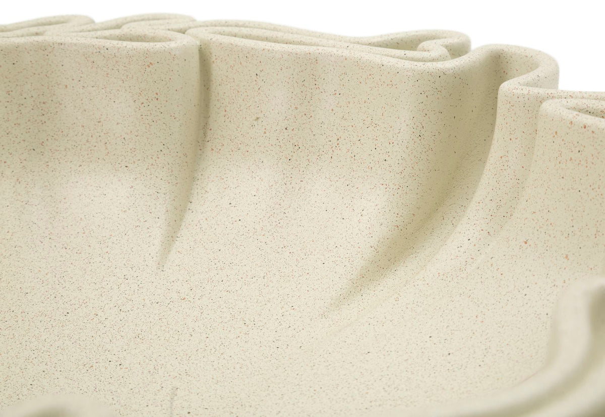 Dekotablett Stons Creme Organisch Groß – Serviertablett