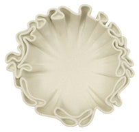 Dekotablett Stons Creme Skulptur – Serviertablett