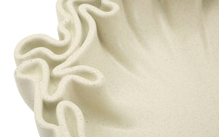 Dekotablett Stons Creme Skulptur – Serviertablett