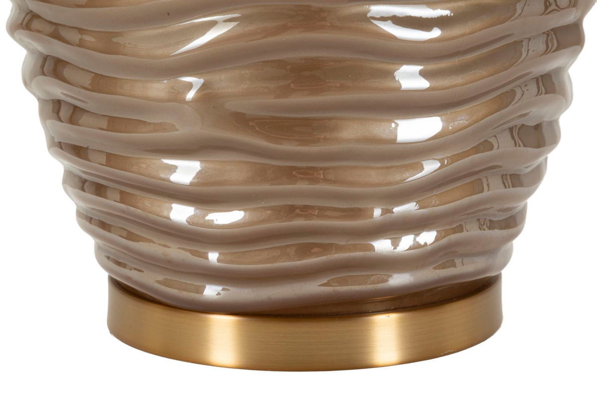 Tischlampe W Braun Gold 79 cm – Tischleuchte