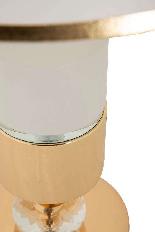 Tischlampe Gold Weiß 52 cm – Tischleuchte