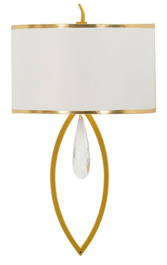 Wandleuchte Gold Weiß 50 cm – Wandlampe
