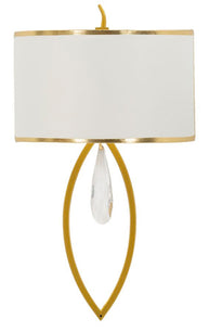Wandleuchte Gold Weiß 50 cm – Wandlampe