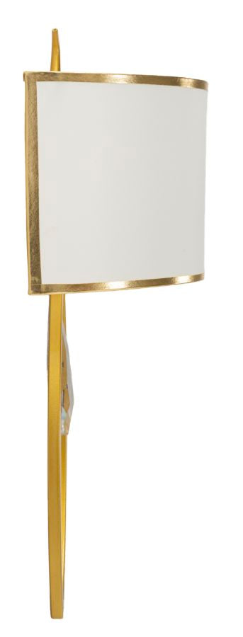 Wandleuchte Gold Weiß 50 cm – Wandlampe