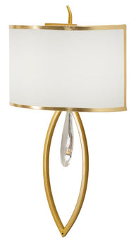 Wandleuchte Gold Weiß 50 cm – Wandlampe